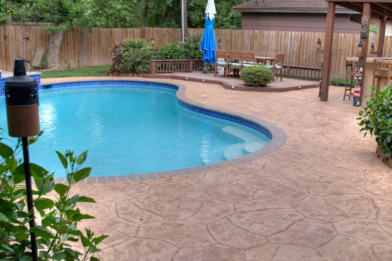 Concrete pool decks